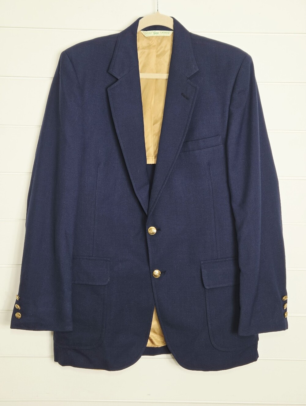 Izod LACOSTE  Vintage Classic Men's Navy Blazer with Gold Buttons size 42